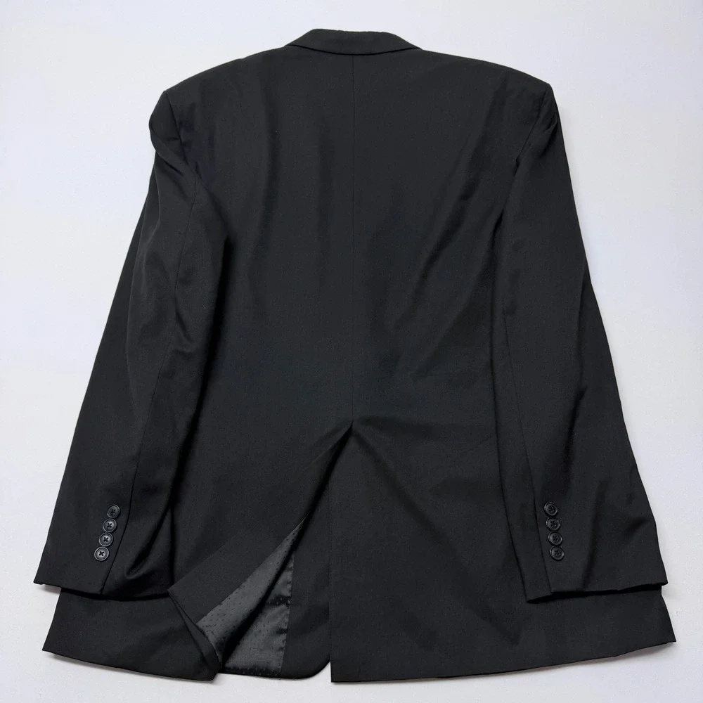 Haggar Suit Up System Mens 44R Black 2 Button Blazer Jacket HZ00222 001 Regular